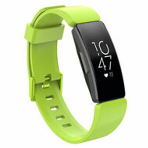 Fitbit Inspire 1 / HR / Ace 2 siliconen bandje met gesp - Maat: Large - groen