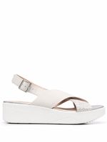 Geox sandales Laudara compensées à brides tressées - Gris