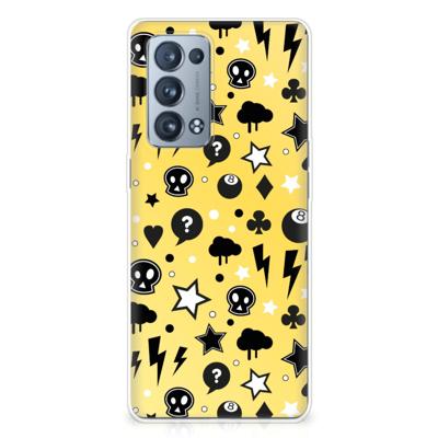 Silicone Back Case OPPO Reno 6 Pro Plus 5G Punk Geel Silicone Back Case OPPO Reno 6 Pro Plus 5G Punk Geel