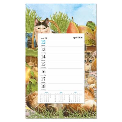 Franciens Katten Weeknotitiekalender op schild 2026 Fruitmand