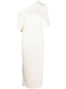 Cult Gaia robe mi-longue à design asymétrique à une épaule - Blanc