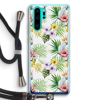 Gele kuif: Huawei P30 Pro Transparant Hoesje met koord