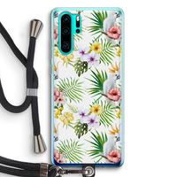 Gele kuif: Huawei P30 Pro Transparant Hoesje met koord