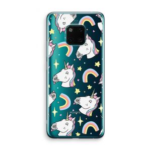 Rainbow Unicorn: Huawei Mate 20 Pro Transparant Hoesje