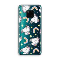Rainbow Unicorn: Huawei Mate 20 Pro Transparant Hoesje Rainbow Unicorn: Huawei Mate 20 Pro Transparant Hoesje