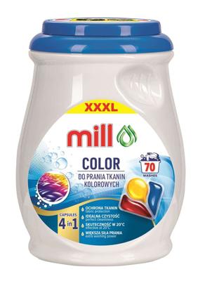MILL PROFESSIONAL 3-kamer kleurwascapsules 70 stuks.