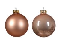 Kerstbal glas d8 cm rose ass 6st kerst - Decoris