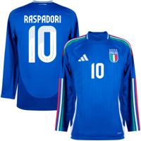 Italië Shirt Thuis 2024-2025 (Lange Mouwen) + Raspadori 10
