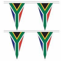 2x Extra lange Zuid Afrika vlaggenlijnen van 5 meter   - - thumbnail