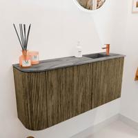 Toiletmeubel Mondiaz Joya Dlux | 91.6 cm | Meubelkleur Dusk | Faye wastafel Sombra Wasbak Rechts | 1 kraangat