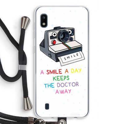 Smile: Samsung Galaxy A10 Transparant Hoesje met koord