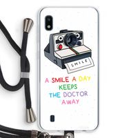 Smile: Samsung Galaxy A10 Transparant Hoesje met koord