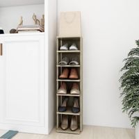 VidaXL Schoenenkast 27,5x27x102 cm bewerkt hout sonoma eikenkleurig