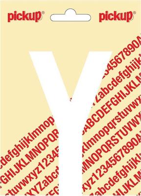 Plakletter Nobel Sticker witte letter Y - Pickup
