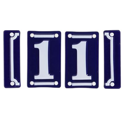 Best for Boots huisnummer 11 - met sierrand - Oudhollands - emaille - blauw/wit
