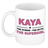 Kaya The woman, The myth the supergirl cadeau koffie mok / thee beker 300 ml - thumbnail