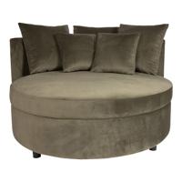 Loveseat Fayen Velvet Green - 5 Kussens
