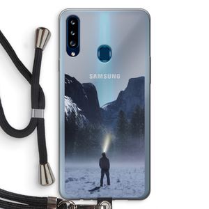 Wanderlust: Samsung Galaxy A20s Transparant Hoesje met koord