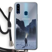 Wanderlust: Samsung Galaxy A20s Transparant Hoesje met koord
