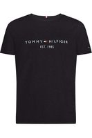 Tommy Hilfiger Regular Fit T-Shirt zwart, Bedrukt - thumbnail