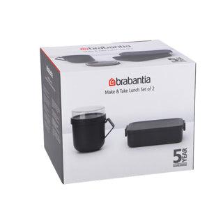 Brabantia lunchset make & take 2-delig dark grey