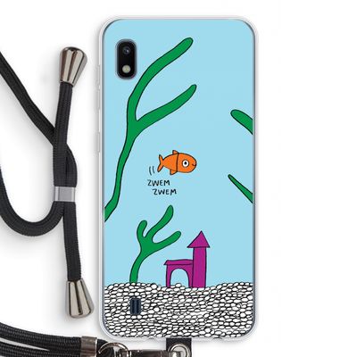 Aquarium: Samsung Galaxy A10 Transparant Hoesje met koord