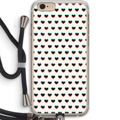 Hartjes: iPhone 6 PLUS / 6S PLUS Transparant Hoesje met koord