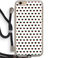 Hartjes: iPhone 6 PLUS / 6S PLUS Transparant Hoesje met koord