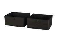 W5 Opbergmanden (Opbergboxen set van 2 - zwart)