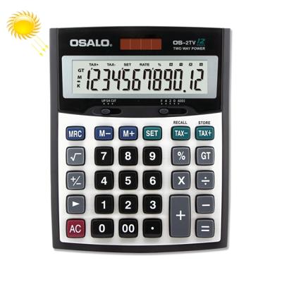 OSALO OS-2TV 12 cijfers bureaublad Tax Rate Calculator zonne-energie Dual Power Calculator
