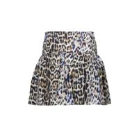 Geisha winter rok meisjes - bruin/blauw/zwart - luipaard