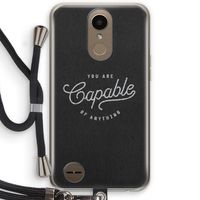 Capable: LG K10 (2017) Transparant Hoesje met koord