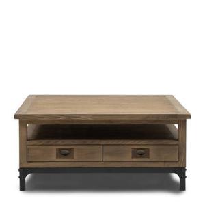 Riviera Maison Bijzettafel Bruin - The Hoxton Salontafel - Hout, ijzer