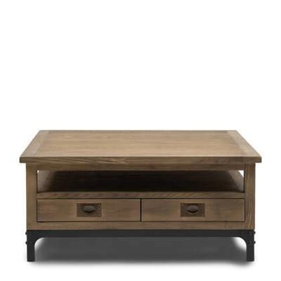 Riviera Maison Bijzettafel Bruin - The Hoxton Salontafel - Hout, ijzer