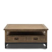 Riviera Maison Bijzettafel Bruin - The Hoxton Salontafel - Hout, ijzer
