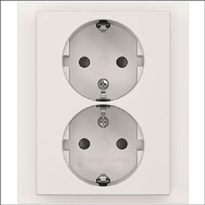 BJ Stopcontact dubbel inbouw ra wit 202 EUJRB-884