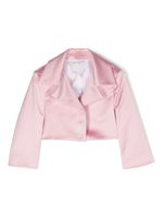 Colorichiari veste en satin à manches longues - Rose