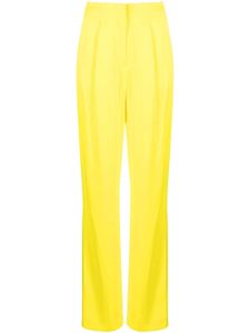 MSGM pantalon long à coupe droite - Jaune