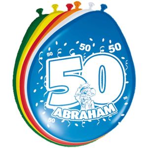 32x Leeftijd ballonnen versiering 50 jaar Abraham   -