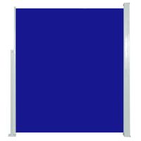 The Living Store Zijscherm - Polyester - Blauw - 160 x (0-500) cm - Uv- en scheurbestendig