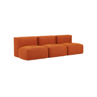 Soft Sofa Indoor - 3 Seater Open - Oransje - SACKit