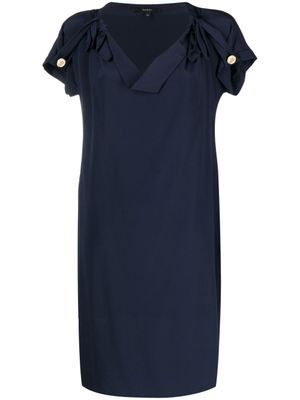 Gucci Pre-Owned robe évasée à détail de nœud (années 2000) - Bleu