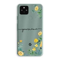 Gele bloemen: Google Pixel 5a 5G Transparant Hoesje