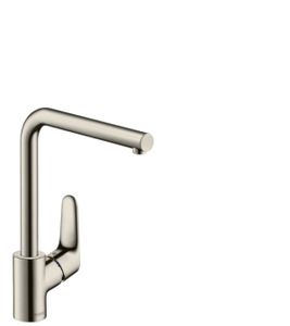 Hansgrohe Focus Keukenkraan Met Rechte Hoge Uitloop Rvs Look