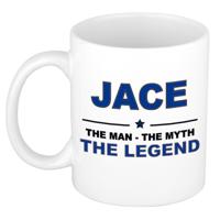 Jace cadeau mok - man myth legend - naam koffiemok - 300 ml - collega - vaderdag