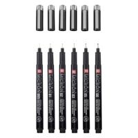 Sakura pigma micron black edition set en gratis etui, 6st