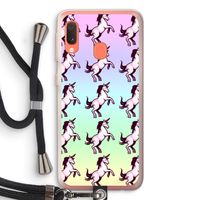 Musketon Unicorn: Samsung Galaxy A20e Transparant Hoesje met koord Musketon Unicorn: Samsung Galaxy A20e Transparant Hoesje met koord