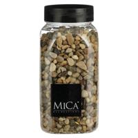 Mica Decorations decoratie stenen - 1 kilo - 650ml - bruin mix - hobby steentjes