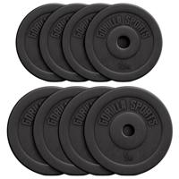 Voordeelbundel 30 kg (4 x 5 kg en 4 x 2,5 kg) halterschijven Kunststof - 30/31 mm
