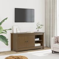 Tv-meubel 103x36,5x52 cm massief grenenhout honingbruin - thumbnail